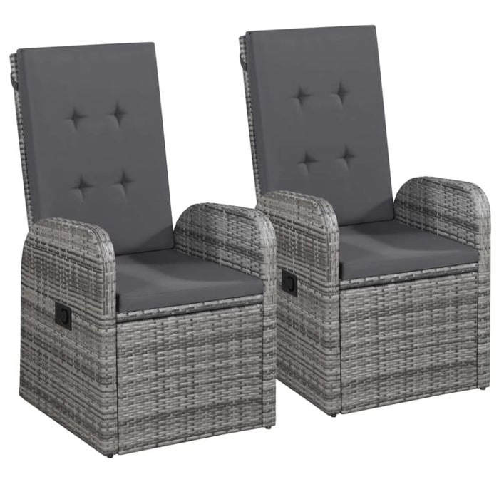 3 Piece Garden Dining Set With Cushions Grey Tbkkait