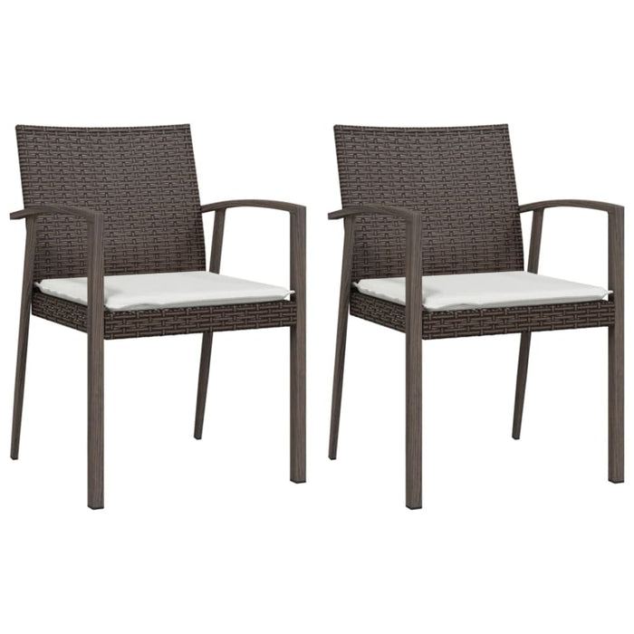 3 Piece Garden Dining Set With Cushions Poly Rattan