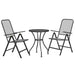 3 Piece Garden Dining Set Expanded Metal Mesh Anthracite