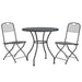 3 Piece Garden Dining Set Expanded Metal Mesh Anthracite