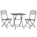 3 Piece Garden Dining Set Expanded Metal Mesh Anthracite