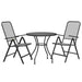 3 Piece Garden Dining Set Expanded Metal Mesh Anthracite