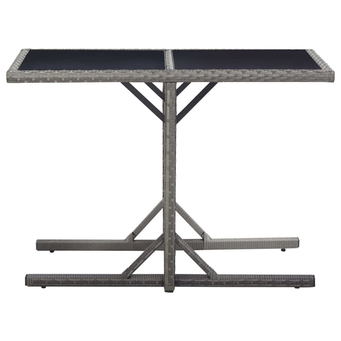 3 Piece Garden Dining Set Grey Tbixaib