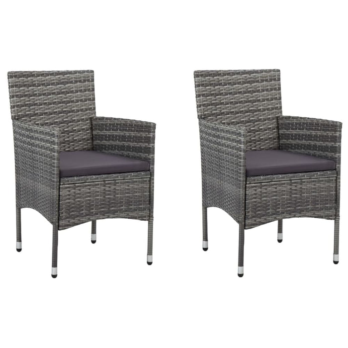 3 Piece Garden Dining Set Grey Tbixaib