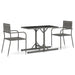 3 Piece Garden Dining Set Grey Tbixanb