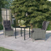 3 Piece Garden Dining Set Light Grey Tbkklat