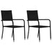 3 Piece Garden Dining Set Poly Rattan Black Tbpkaab