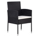 3 Piece Garden Dining Set Poly Rattan Black Tbpkaob