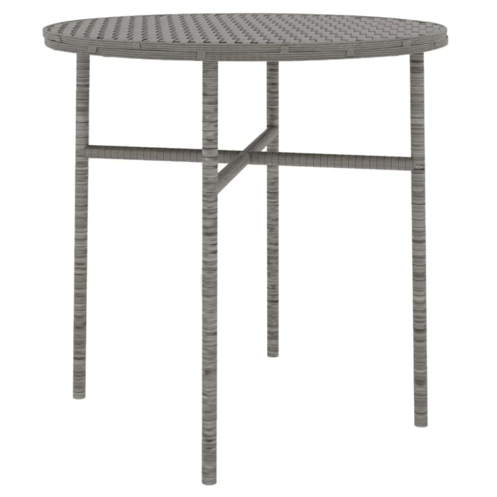 3 Piece Garden Dining Set Poly Rattan Grey Tbknbta