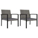 3 Piece Garden Dining Set Poly Rattan Grey Tblpioo