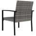 3 Piece Garden Dining Set Poly Rattan Grey Tblpioo