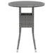 3 Piece Garden Dining Set Poly Rattan Grey Tbpnapk