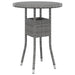 3 Piece Garden Dining Set Poly Rattan Grey Tbpnapk