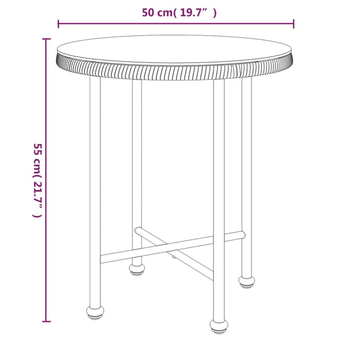 3 Piece Garden Dining Set Poly Rattan Topinto