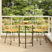 3 Piece Garden Dining Set Poly Rattan Topintt