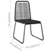 3 Piece Garden Dining Set Pvc Rattan Black Tblbotb