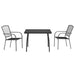 3 Piece Garden Dining Set Anthracite Steel Tonikli