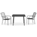 3 Piece Garden Dining Set Anthracite Steel Tonikli