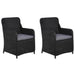 3 Piece Garden Dining Set Black Tbliixx