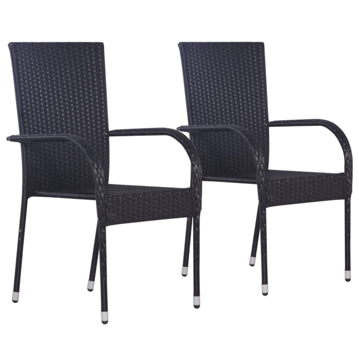 3 Piece Garden Dining Set Black Tblilkb