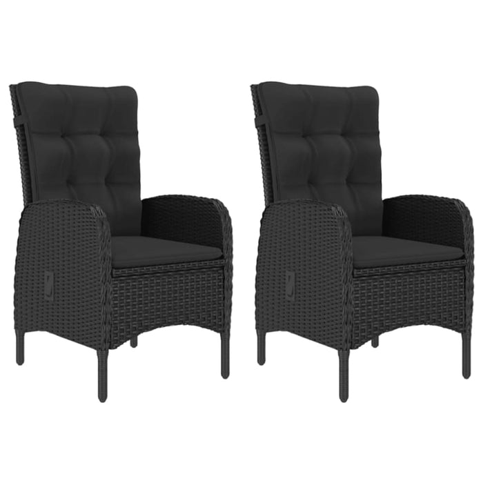 3 Piece Garden Dining Set Black Tblilnb