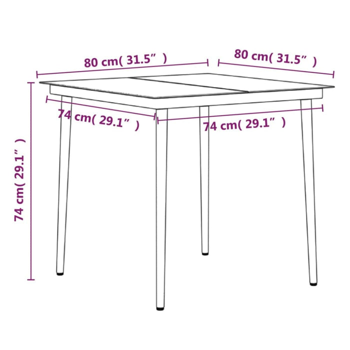 3 Piece Garden Dining Set With Cushions Black Tbkktlp