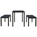 3 Piece Garden Dining Set Steel And Wpc Black Toiotk