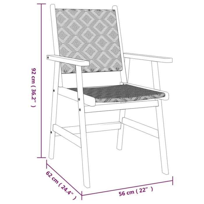 3 Piece Garden Dining Set Solid Wood Acacia Tbnioti