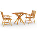 3 Piece Garden Dining Set Solid Wood Acacia Tbniotp