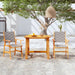 3 Piece Garden Dining Set Solid Wood Acacia Tbnioxx