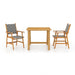 3 Piece Garden Dining Set Solid Wood Acacia Tbnioxx