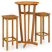 3 Piece Garden Dining Set Solid Wood Acacia Topatna