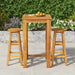 3 Piece Garden Dining Set Solid Wood Acacia Topatnn