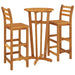 3 Piece Garden Dining Set Solid Wood Acacia Topatnx