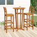 3 Piece Garden Dining Set Solid Wood Acacia Topatnx