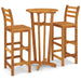 3 Piece Garden Dining Set Solid Wood Acacia Topatnx