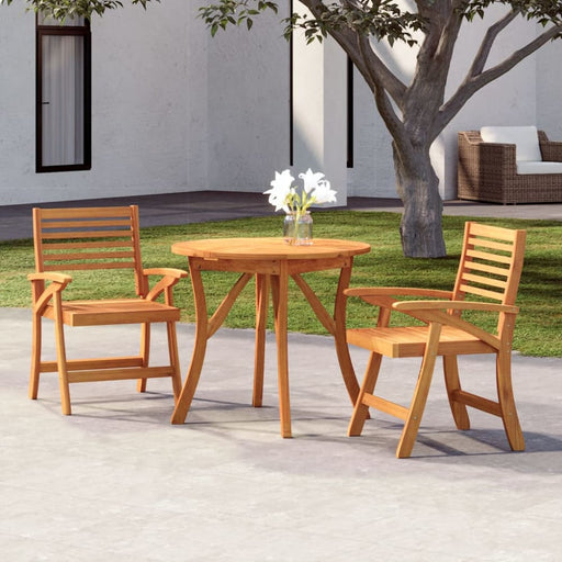 3 Piece Garden Dining Set Solid Wood Acacia Toplnpa