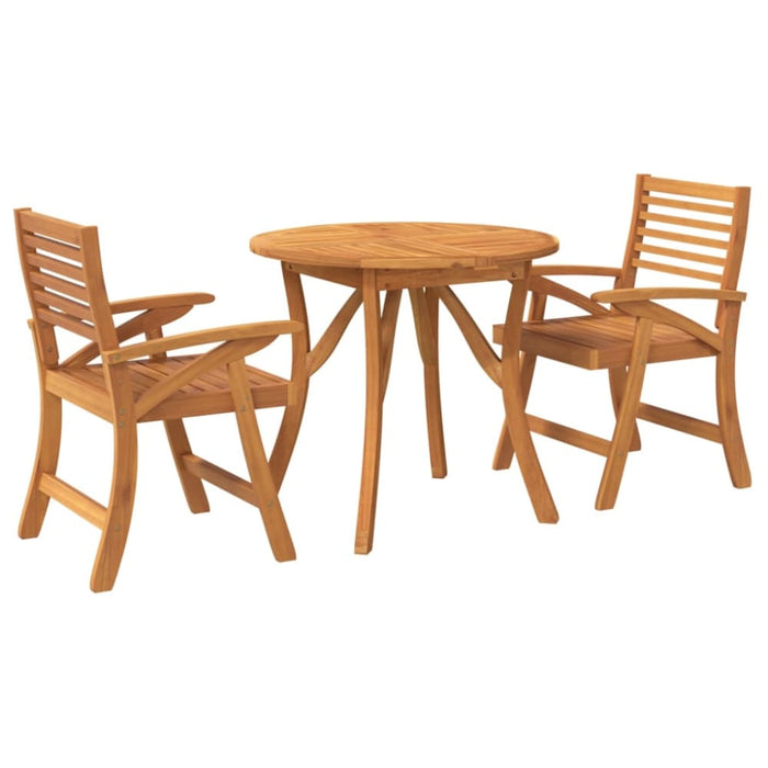 3 Piece Garden Dining Set Solid Wood Acacia Toplnpa