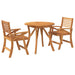 3 Piece Garden Dining Set Solid Wood Acacia Toplnpa