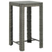 3 Piece Garden Bar Set Grey Poly Rattan&solid Wood Acacia