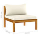 3 Piece Garden Lounge Set With Cream Cushion Solid Acacia