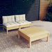 3 Piece Garden Lounge Set With Cream Cushions Pinewood