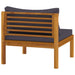 3 Piece Garden Lounge Set With Cushion Solid Acacia Wood