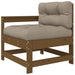 3 Piece Garden Lounge Set With Cushions Honey Brown Solid