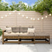 3 Piece Garden Lounge Set With Cushions Honey Brown Solid