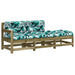 3 Piece Garden Lounge Set With Cushions Impregnated Wood