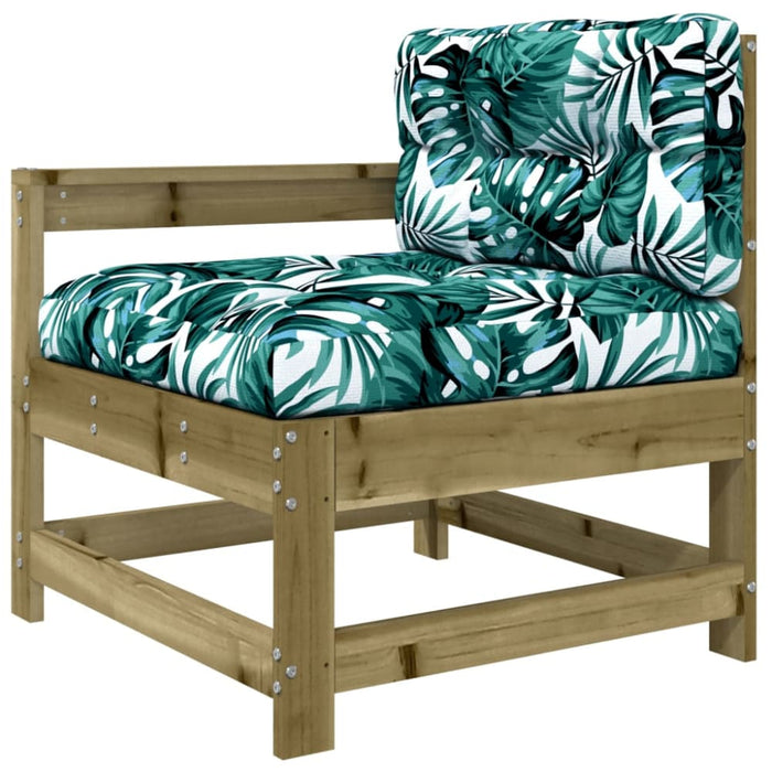 3 Piece Garden Lounge Set With Cushions Impregnated Wood