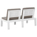 3 Piece Garden Lounge Set With Cushions Plastic White