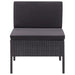 3 Piece Garden Lounge Set With Cushions Poly Rattan Black