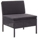 3 Piece Garden Lounge Set With Cushions Poly Rattan Black